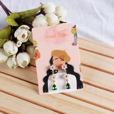 China Earring holders display Zk176-178 Three Styles  Cute Meet You Earring Display Card  Newly Sale Presentation Card for Earring Holder for sale