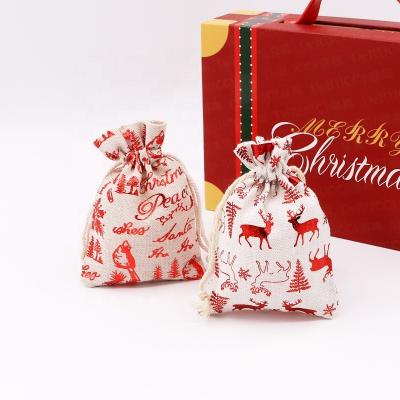 China Recyclable Wholesale Graceful Christmas Drawstring Cotton Bag for Jewelry Packaging Cotton Bag for Jewelry Packaging Items Organizer for sale