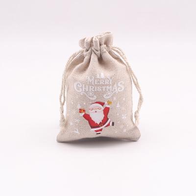 China Recyclable High Brand Can Choose Size  Holiday-themed Cotton Jewelry Packaging  Bag  Christmas Gift Bag for Jewelry for sale