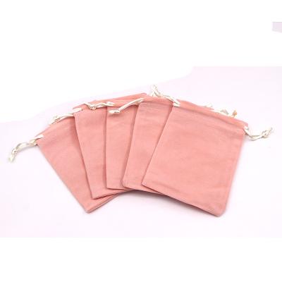 China Recyclable Factory Price High Brand 5*7cm Knit Velvet Drawstring Pouch Bag for Jewelry packaging Dust Bags for Candy Gift Organizer for sale