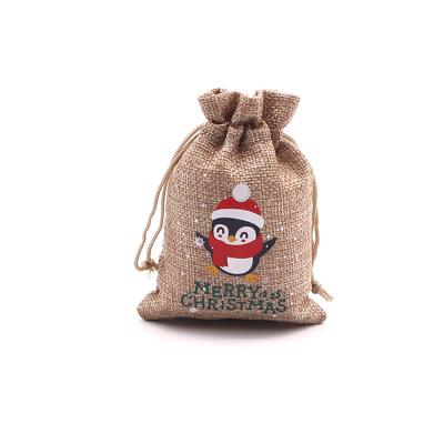 China Recyclable Newly High Brand Custom Jute Bag for Jewelry Packaging Convenient Drawstring Jute Linen Bag of Cosmetic Candy Gift Organizer for sale