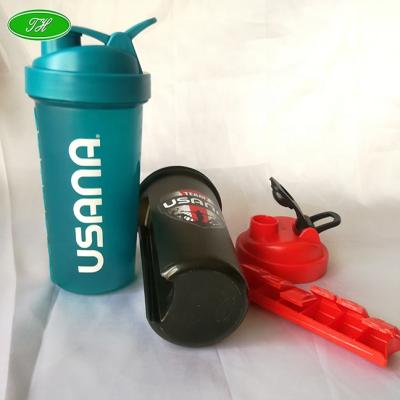 China Viable Colorful Cheap Plastic 24oz 700ml BPA FREE Protein Shaker Bottle Shaker Plastic for sale