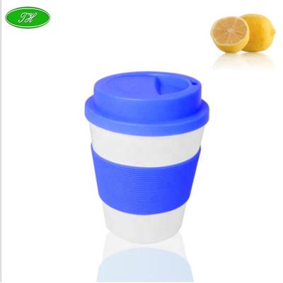 China 12oz 16oz pp travel plastic ceramic coffee mug 9.3cm*6.6cm*13.3cm for sale