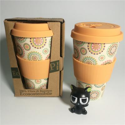 China Sustainable Products Logo Biodegradable Custom Bamboo Fiber Best Selling Takeaway Coffee Cups for sale