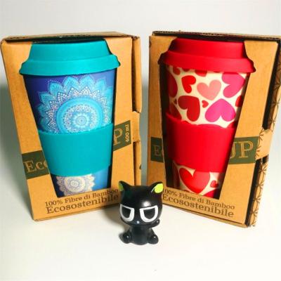 China Sustainable Fashion Coffee Mug Reusable Biodegradable Bamboo Fiber Stoneware Mug, Coffee Cup Mugs for sale