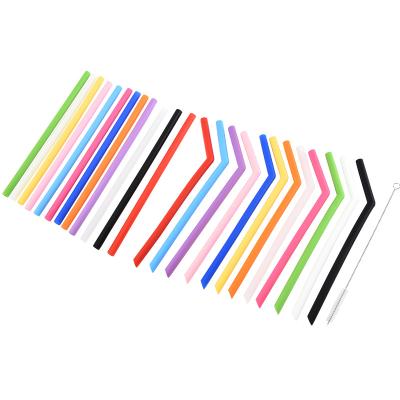 China Sustainable Eco Friendly Wholesale Silicone Straw In Multi Colors for sale