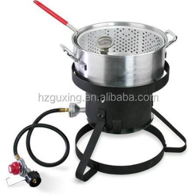 China Traditional Portable Outdoor 10.5QT Gas Aluminum Fish Frying Pot for sale