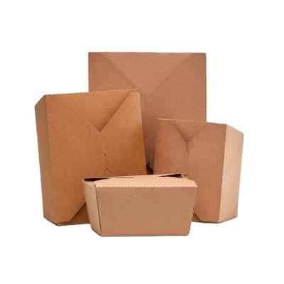 China Hot Selling Food Custom Take Away Kraft Paper Food Box Packaging Custom Printed Paper Boxes for sale