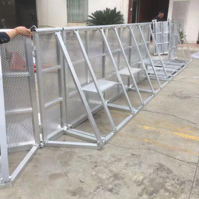 China Concert Black Aluminum Folding Crowd Control Barrier Event Protect Barricade for sale