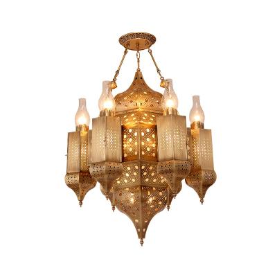 China Traditional Classical Export Indoor Pendant Lamp Lighting Chandelier Modern European Nation Hotel Bedroom Lamp Muslim Luxury Moroccan Gold for sale