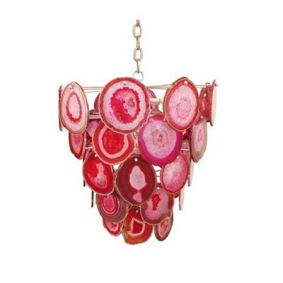 China Custom Modern Moroccan Agate Chandelier Lighting Colorful Lamp For Home Use for sale