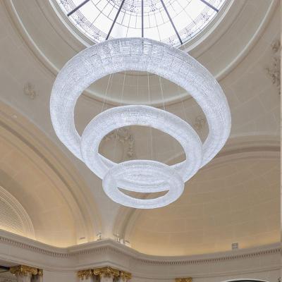 China Modern Classic Luxury Circle Hotel Bedroom Cafe Country Round Crystal LED Lighting Pendant Light Chandeliers and Lamps for sale