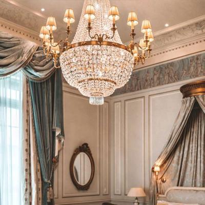 China Large Modern Custom Lobby Decoration Crystal Bespoke Chandelier Hotel Lighting Hanging Lights for sale