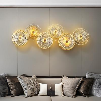 China Living Room Modern Indoor Stair Lights Wall Decorative Colorful Glass Wall Lamp for sale