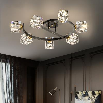 China Modern Brass Crystal Ceiling Lamp in Living Room Light Balcony Clothes Book Room Luxury Modern Light for sale