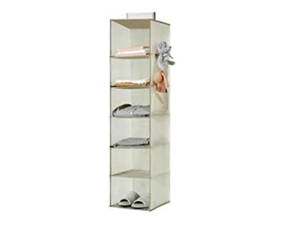 China Six Floor Drawers Waterproof Fabric Storage Closet Sustainable Hanging Organizers for sale