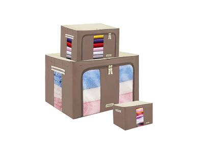 China Square Eco-Friendly Hot Sustainable High Quality Underwear Sundries Storage Organizer Fabric Oxford Cloth Folding Storage Box for sale