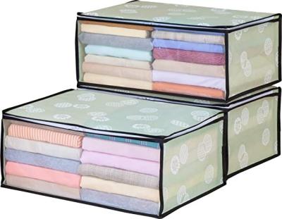 China Sustainable Nonwoven Folding Clothing Storage Box Quilt Storage Bag Clothing Organizer for sale