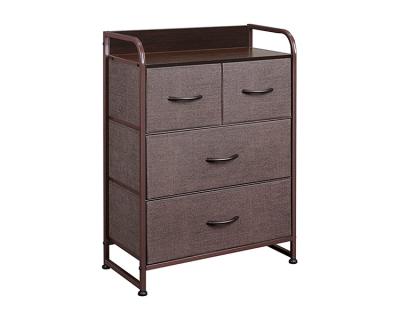 China New Classic / Postmodern Bedroom Furniture Four Drawers Fabric Storage Tower for sale