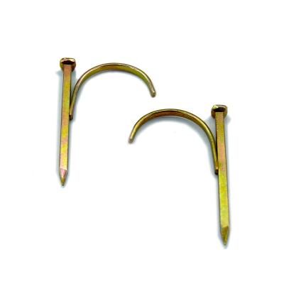 China Flat factory direct pipe hook nail carbon steel galvanized steel pipe hook color zinc r nail type for sale