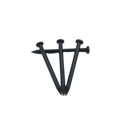 China Flat Hardness High Quality High Phosphorus Black Concrete Steel Construction Nails for sale