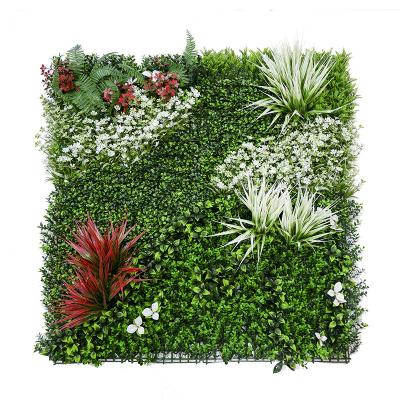 China Fake Sunscreen Plant Background Wall Decoration Plastic Artificial Sunscreen Anti UV Outdoor Grass for sale