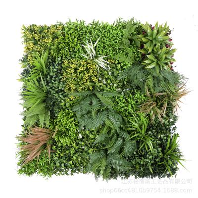 China Plastic Artificial Artificial Lawn Sunscreen Background Wall Plant Mall Anti UV Greening for sale