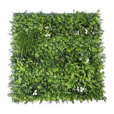 China Chunmanqiankun B plastic simulation plant wall hanging flowers outdoor UV resistance high quality grass wall lawn for sale