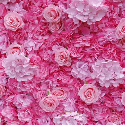 China Silk firm and not easy to fall off roll up wedding stage backdrop simulation 3d art artificial flower wall panels wisteriaFlowers for sale