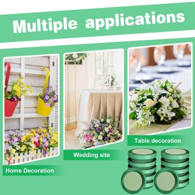 China Wholesales Plastic 12pcs Set DIY Round Floral Foam Water Absorbent Foam With Flower Arrangement Foam Bricks In Bowl Kit For Any Kinds Of for sale