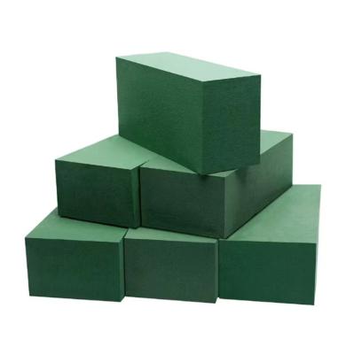 China Plastic Wet Floral Foam Bricks Oasis Flower Arrangement Mud Block Green Preserved Fresh Flower FoamFlower Clay Fixing Moss For Flowers for sale