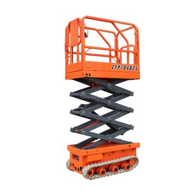 China High Quality Easy Convenience 4.5m Small Crawler Safety Operation Electric Mini Crawler Scissor Lift Platform for sale