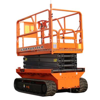 China Aerial Work Platform Rough Terrain Scissor Lift Man Lift Self Propelled Electric Elevating Ladder For Sale for sale