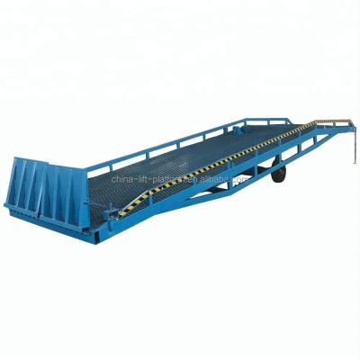 China Easy Operation Safety Convenience 6T 8T 10T 12T Container Dock Leveler Hydraulic Portable Mobile Ramp for sale