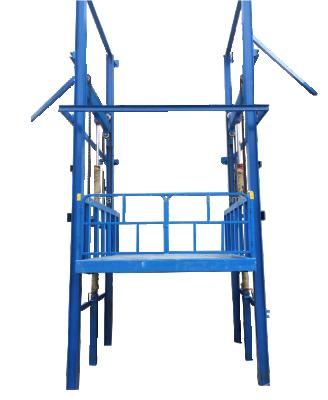 China Easy Operation Safety Convenience 1000kg 2000kg Customized Hydraulic Goods Lift Lift Guide Rail Warehouse Cargo Lift for sale