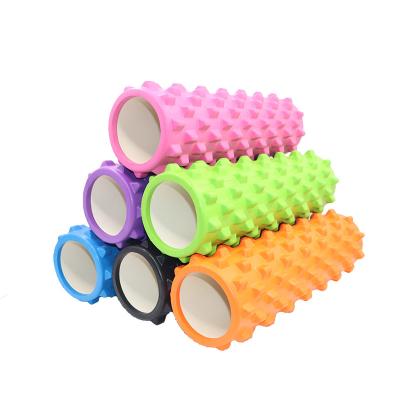 China Durable Pain Relief Gym Yoga Spine Massage Stick Muscle Relaxation Roll 45*14cm Hollow Hollow Yoga Foam Roller for sale