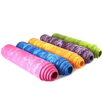 China Durable 8MM Thicken To Lengthen Beginner Fitness Mat Camo Tape Non-Slip Eco-Friendly Yoga Mat for sale