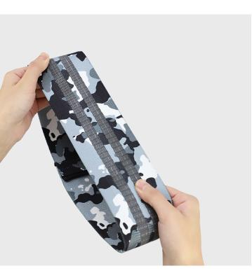 China Camouflage Wide Cloth Bands Fitness Exercise Cotton Yoga Resistance Band Elastic Resistance Bands Exercises for sale