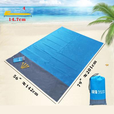 China Water Make Beach Blanket Foldable Mat Waterproof Picnic Beach Blanket Comfortable Outdoor Pocket Portable Blanket 200*142cm for sale