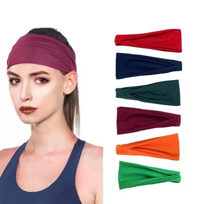 China Adjustable Elasticity Yoga Sports Headwrap Headwrap Yoga Hair Bands Sports Breathable Absorbent Recycling Unisex Headband for sale