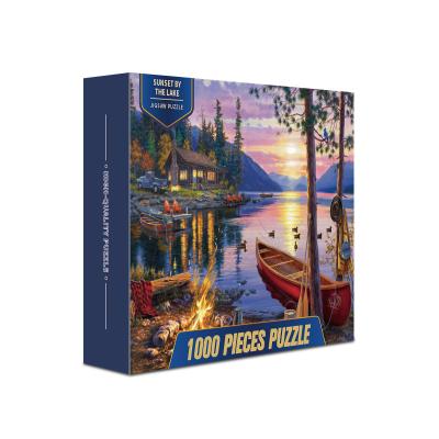 China DIY practice animal landscape series-1000 pieces paper puzzles jigsaw puzzles for adult and kids for sale