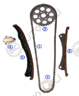 China Timing Chain Kit For IDEA 1.3 D Multijet 199 A3.000 1248CC 05.10 LINEA (323) 1.3 D Multijet 199 A3.000 1248CC 07.6 PALIO (178BX) 1.3 JTD Multijet 188 A9.000 1248CC 03.6- PUNTO / GRANDE PUNTO (199) for sale