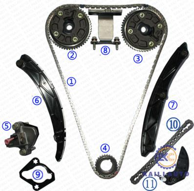 China Timing chain kit for GM/CHEVROLET/BUICK/Cadillac MALIBU SPARK VOLT Lacross VERANO 12636521 9*178 12636527 for sale