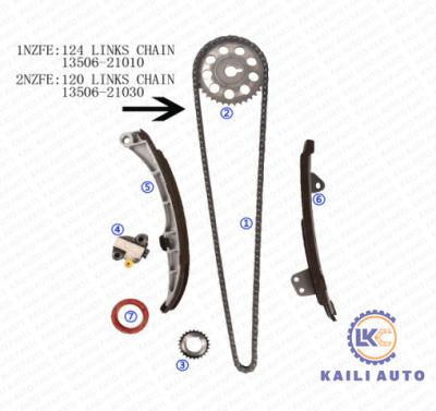 China Cadena variable de la sincronización del motor de la correa dentada 13506-21010 124L 13540-21010 de TOYOTA COROLLA en venta