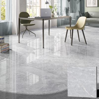 China Glazed Metallic Tiles RAFFO Marble Look Flooring Glazed Gray Porcelain Polished Tiles 60X60 for sale