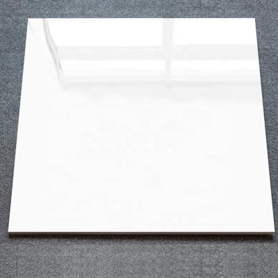 China Modern RAFFO Super White Nano 600X600 Polished Porcelain Double Load Vitrified House Floor Tiles for sale