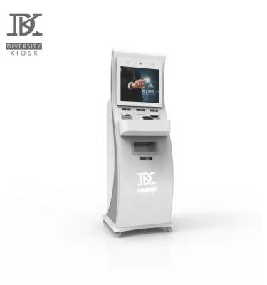 China Bank Touch Screen Self Service Payment ATM Kiosk Accept Coins for sale