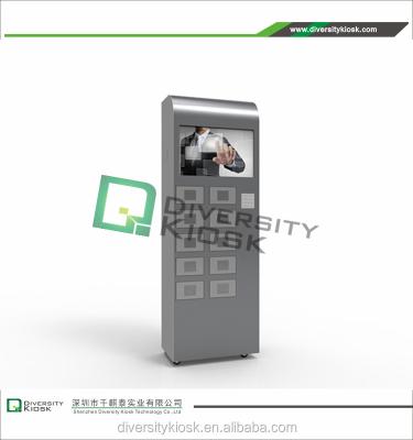 China manufacturers public mobile phone locker phone charger charging kiosk with deposit W550*D340*H1635 mm for sale