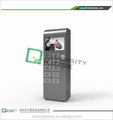 China Cell Phone Charging Kiosk Telephone Booth For Loud Factories Storage Mobile Phone Charging Station Steel Kiosk W550*D340*H1635 mm for sale