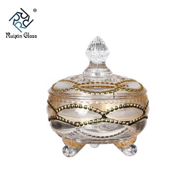 China China Sustainable Wholesale and Custom Clear Glass Food Storage Jar, Candy Jars Glass for sale